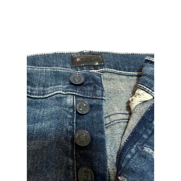 Mother The Stunner Ankle Fray Jeans Field of Dreams Sz 27 High Rise Skinny - Picture 7 of 9